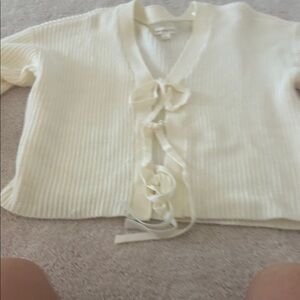 Aeropostale Cream Ribbed Sweater